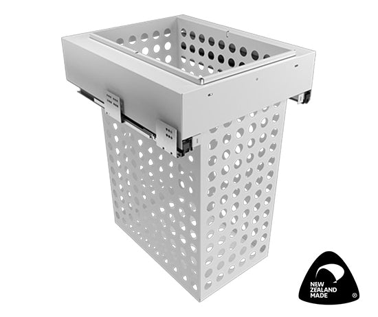 Tanova Simplex  Plus Soft Close Pull Out Laundry Basket 450mm Cabinet 1x65L Steel Basket White