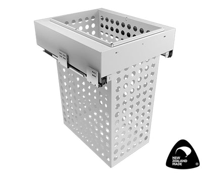 Tanova Simplex  Plus Soft Close Pull Out Laundry Basket 450mm Cabinet 1x65L Steel Basket White