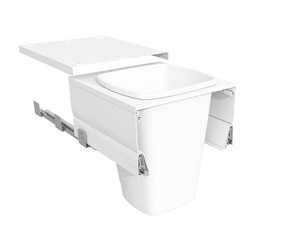 Tanova Designer Series  Pull Out Soft Close Kitchen Waste Bin  450mm 1 Bin Cabinet  -White