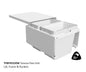 Tanova FLEX Drawer Insert Systems for 450mm Cabinets - 2 Buckets   White and Umbra Grey