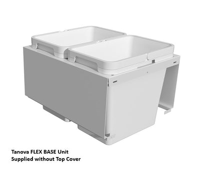 Tanova FLEX Drawer Insert Systems for 450mm Cabinets - 2 Buckets   White and Umbra Grey