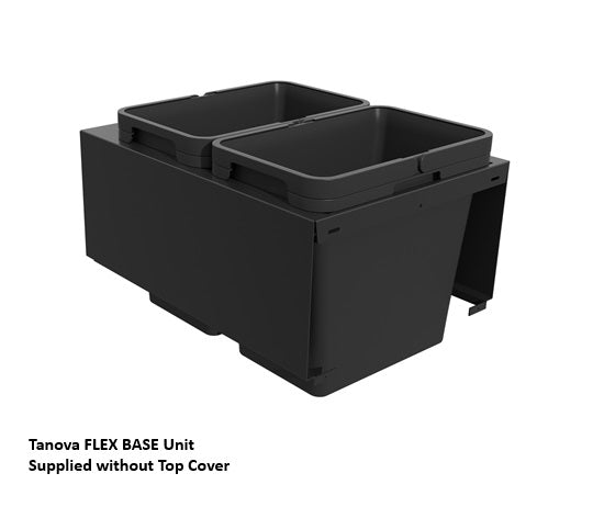 Tanova FLEX Drawer Insert Systems for 450mm Cabinets - 2 Buckets   White and Umbra Grey