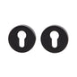MILES NELSON DOOR HANDLES ROUND AND SQUARE EURO ESCUTCHEON (PAIR) -MATT BLACK,SATIN GRAPHITE,SATIN NICKEL