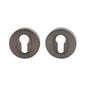 MILES NELSON DOOR HANDLES ROUND AND SQUARE EURO ESCUTCHEON (PAIR) -MATT BLACK,SATIN GRAPHITE,SATIN NICKEL
