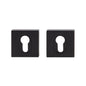 MILES NELSON DOOR HANDLES ROUND AND SQUARE EURO ESCUTCHEON (PAIR) -MATT BLACK,SATIN GRAPHITE,SATIN NICKEL