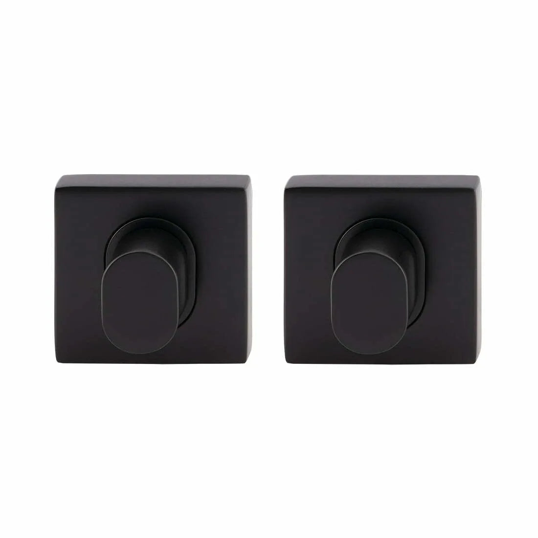 MILES NELSON DOOR HANDLES SQUARE DOUBLE PRIVACY TURN 55MM X 55MM X 10MM (PAIR) - MATT BLACK,SATIN GRAPHITE,SATIN NICKEL