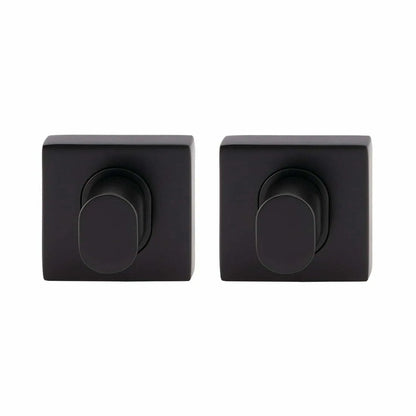MILES NELSON DOOR HANDLES SQUARE DOUBLE PRIVACY TURN 55MM X 55MM X 10MM (PAIR) - MATT BLACK,SATIN GRAPHITE,SATIN NICKEL