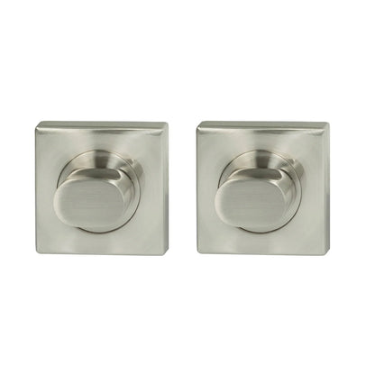 MILES NELSON DOOR HANDLES ROUND DOUBLE PRIVACY TURN O/A DIA 55MM X 10MM (PAIR) - BLACK,SATIN GRAPHITE,SATIN NICKEL