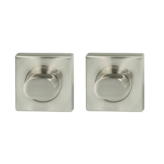 MILES NELSON DOOR HANDLES ROUND DOUBLE PRIVACY TURN O/A DIA 55MM X 10MM (PAIR) - BLACK,SATIN GRAPHITE,SATIN NICKEL