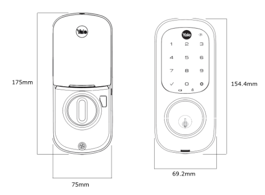YALE ASSURE KEYED SMART-READY LOCK WITH APEX 147X450 ENTRANCE SET MATT BLACK & SATIN NICKEL