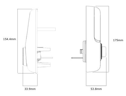 YALE ASSURE KEYED SMART-READY LOCK WITH APEX 147X450 ENTRANCE SET MATT BLACK & SATIN NICKEL