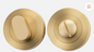 Iver Privacy Turn Oval Concealed Fix Round & Square 17121  Brushed Gold PVD
