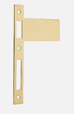 Iver Extended Strikers Centre to Centre 85mm ,Height 198 x Width 63mm ,85mm & 122mm - Brushed Gold PVD