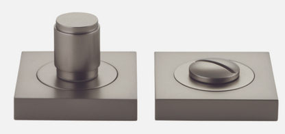 Iver Berlin Privacy Turn Concealed Fix Square Polished Brass & Satin Nickel