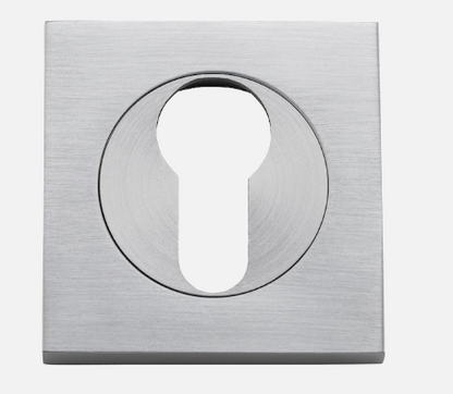 Iver Euro Escutcheon 20025 Concealed Fix Square Pair Brushed Chrome