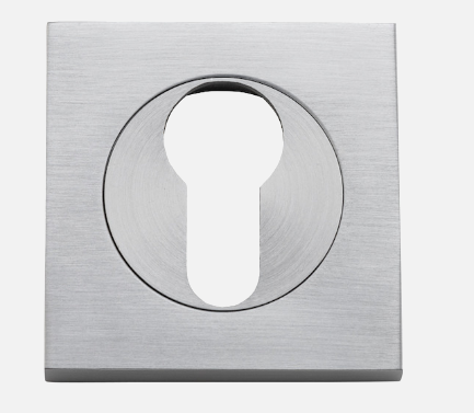 Iver Euro Escutcheon 20025 Concealed Fix Square Pair Brushed Chrome