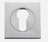 Iver Euro Escutcheon 20025 Concealed Fix Square Pair Brushed Chrome