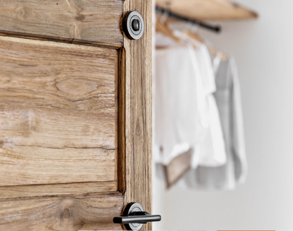 Iver Oval Privacy Turn Oval 20037 Square Concealed Fix Distressed Nickel