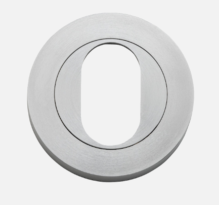 Iver Oval Escutcheon 20068 Round Pair Polished Nickel