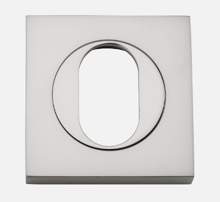 Iver Oval Escutcheon 20109 Square Pair Satin Nickel