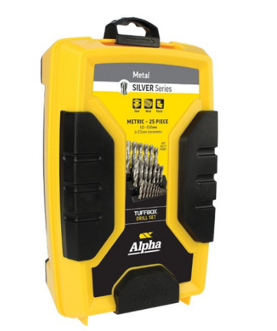 Trucut Heavy Duty Alpha Drill Set Tuff Box Drill Case ,Cobalt ,Gold Series ,Stainless Plus & Silver Series Metric 1-13mm