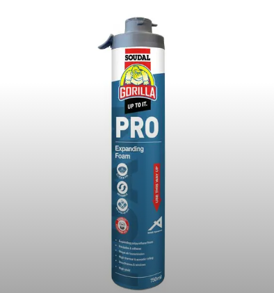 Soudal Gorilla Pro Expanding Foam 750ml Click & Fix Priced per unit- Minimum order Quantity 6 Units