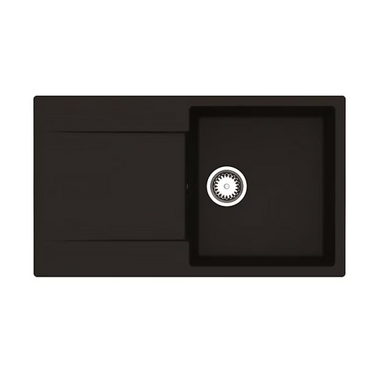 Ikon Reginox Amsterdam 10 | 400 x 440 Regi-Granite sink Black -Silvery