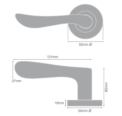 Windsor Premium NZ Astron - Juno Round Rose Entrance Set Price Per Set - Available in 4 Colours : Matt Black ,Brushed Nickel ,Satin Chrome & Powder Coat