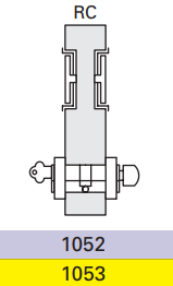 Cavity Slider For Doors Cavilock CL100 Flushturn Both Sides & Key/Turn Reversible Cylinder -Polished Brass & Satin Chrome