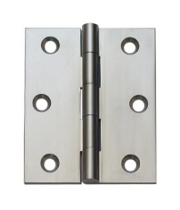 Lohala Hinge Brass 75mm x 63mm x 2.5mm Fixed Pin - Available in 4 Colours : Brushed Nickel ,Bronze ,Polished Lacquered & Satin Chrome