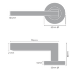 Windsor Premium NZ Astron - Vector Privacy Set Priced Per Set - Available in 4 Colours : Matt Black ,Brushed Nickel ,Satin Chrome & Powder Coat