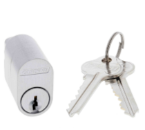 Carbine Australia Component for Flip Bolt - Oval Cylinder - C4 6 Pin - With R cam  Finish Satin chrome