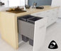 Tanova LEGRABOX F Drawer Insert Frame and Buckets for 500mm Cabinets White and Charcoal