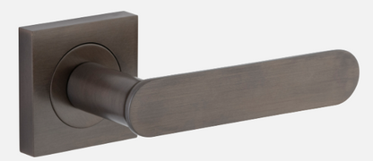 Iver Bronte Door Lever 0401 Square Rose Signature Brass - Passage ,Privacy & Entrance