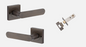 Iver Bronte Door Lever 0401 Square Rose Signature Brass - Passage ,Privacy & Entrance