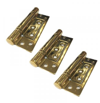 Lohala Centor E22 Half Offset Hinge No Handle Set (3Hinges), Stainless Steel ,Stainless Steel Polished & PVD Brass