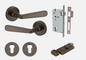 Iver Copenhagen Door Lever 20801 Round Rose Backplate Signature Brass - Passage ,Privacy & Entrance