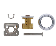 Carbine Australia Rim Cylinder 6 Pin - Less Barrel With Plastic Plug Finish Polished Brass , Chrome Plate & Satin Chrome