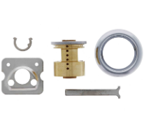 Carbine Australia Rim Cylinder 6 Pin - Less Barrel With Plastic Plug Finish Polished Brass , Chrome Plate & Satin Chrome