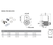 Carbine Australia Cam Lock - Radial Pin Type - 1 key Removal Position Finish Chrome Available in 4 Sizes : 25mm ,21mm ,16mm ,11mm