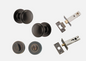 Iver Paddington Door Knob 0211 Round Rose  Signature Brass - Passage kit , privacy kit & Entrance Kit (Dual Function 5 pin and Key Thumb 6 Pin)
