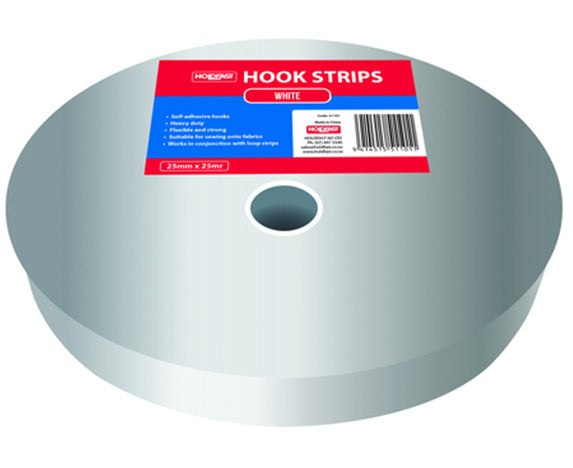SOUDAL HOLDFAST SELF ADHESIVE HOOK STRIP 20MM & 25MM WHITE PRICED PER UNIT