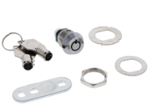 Carbine Australia Cam Lock - Radial Pin Type -Keyed Alike 1 key Removal Position Finish Chrome Available in 4 Sizes : 25mm ,21mm ,16mm ,11mm