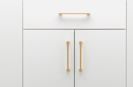 Iver Baltimore Cabinet Pull 20886 Centre to Centre 128mm & 160mm Brushed Brass - With Backplate & No Backplate
