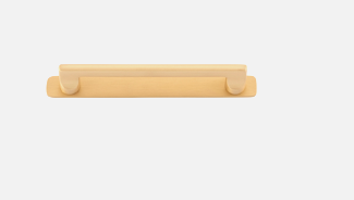 Iver Baltimore Cabinet Pull 20886 Centre to Centre 128mm & 160mm Brushed Brass - With Backplate & No Backplate