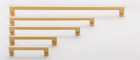 Iver Baltimore Cabinet Pull 20886 Centre to Centre 128mm & 160mm Brushed Brass - With Backplate & No Backplate