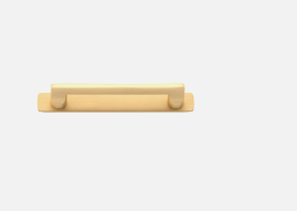 Iver Baltimore Cabinet Pull 20886 Centre to Centre 128mm & 160mm Brushed Brass - With Backplate & No Backplate