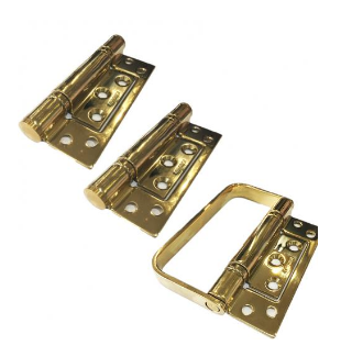 Lohala Centor E22 Half Offset Hinge Set ( 2 Hinges + DH ) - Black Powdercoated ,Stainless Steel ,Stainless Steel Polished &  PVD Brass