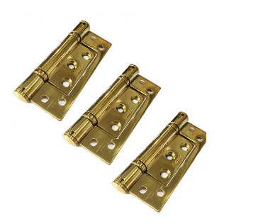 Lohala Centor E22 Straight Hinge No Handle Set ( 3Hinges ) - Stainless Steel ,Stainless Steel Polished & PVD Brass