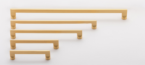 Iver Baltimore 20926 Cabinet Pull 450mm Brushed Brass -With Backplate & No Backplate